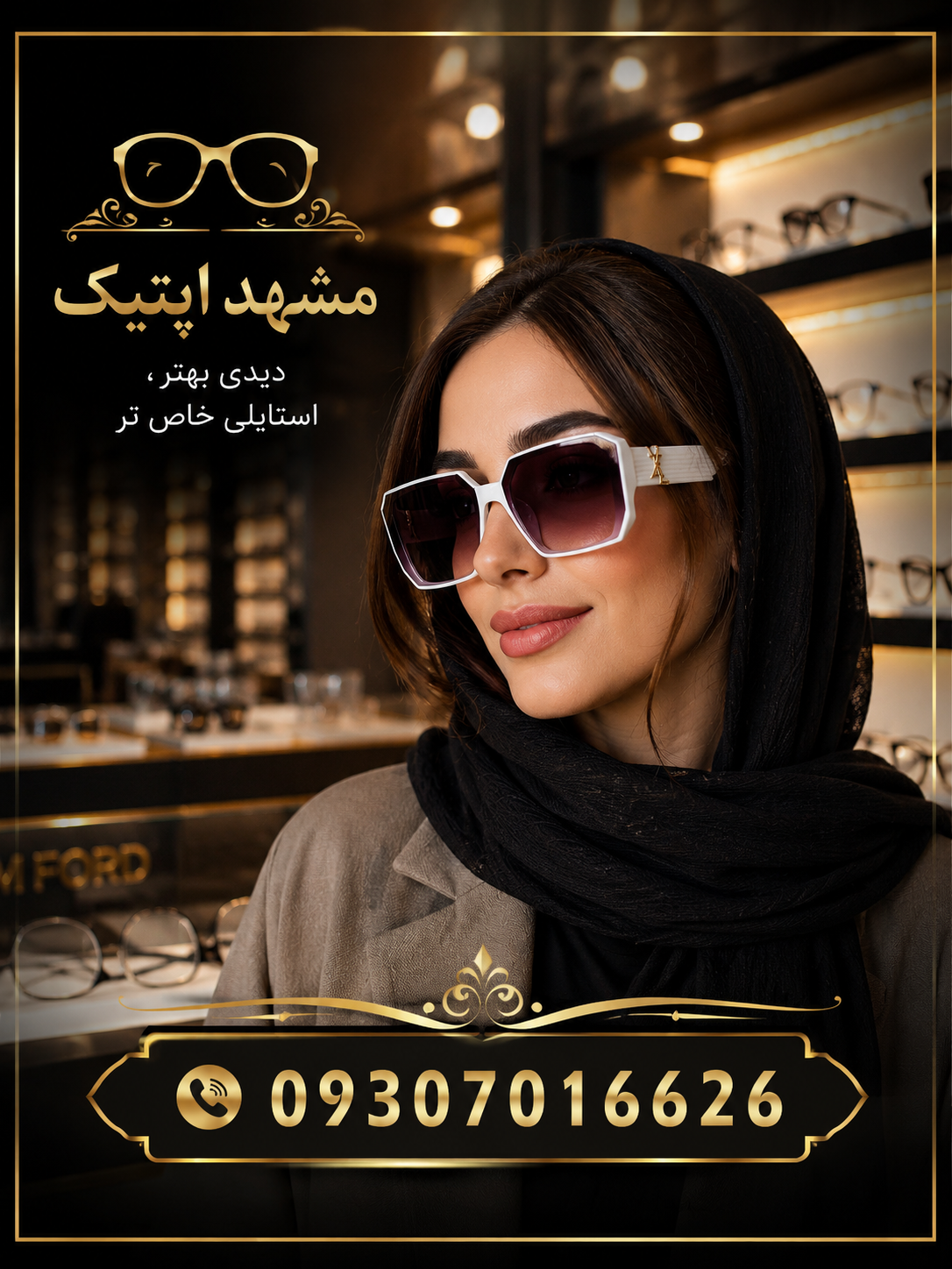 عینک زنانه مدل وای اس ال کائوچو شرکتی