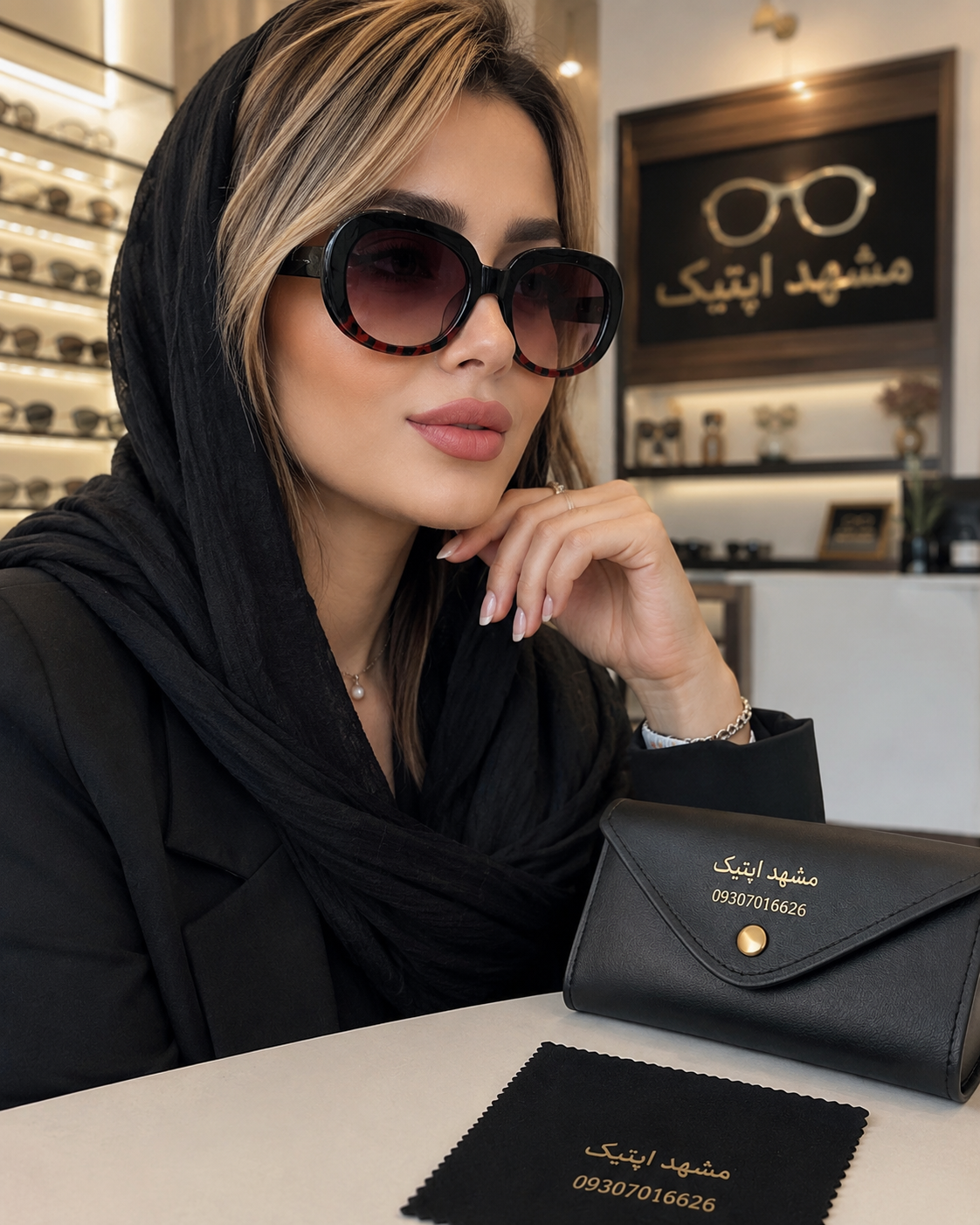 عینک زنانه مدل فشن اسپرت کائوچو شرکتی