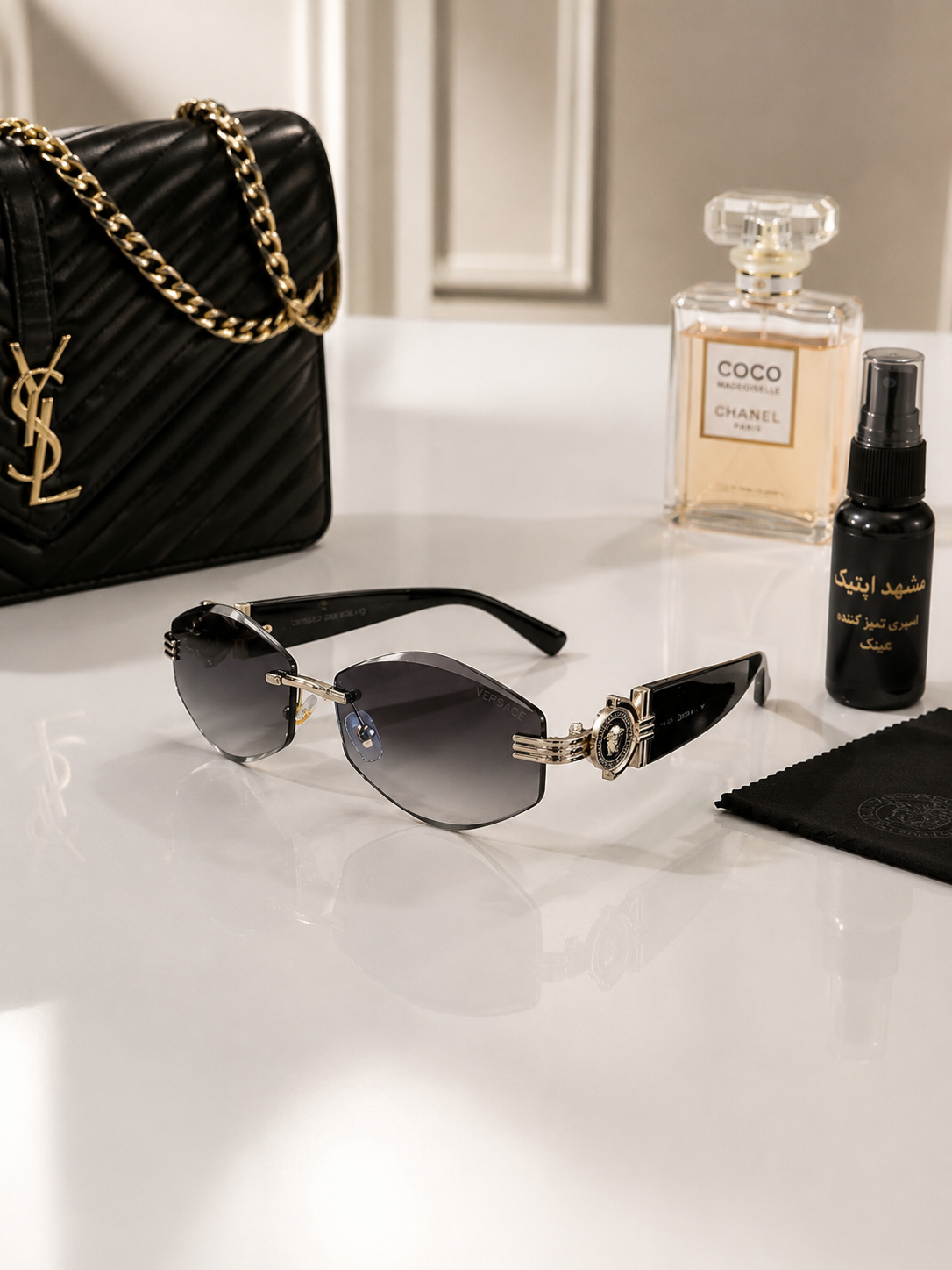 عینک زنانه مدل VERSACE ورساچ فلزی شرکتی