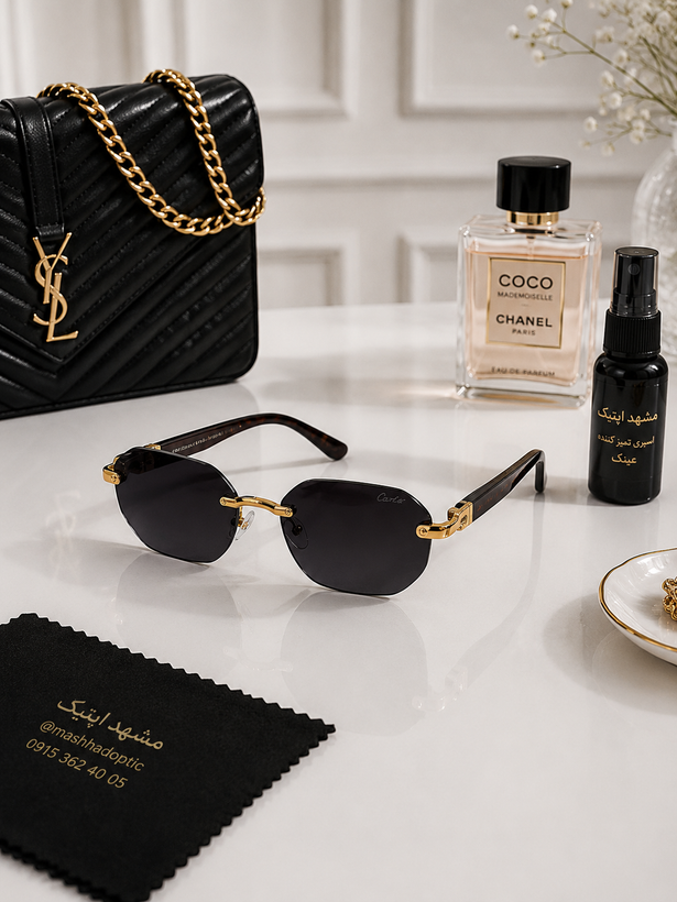 عینک مردانه مدل Cartier فلزی شرکتی